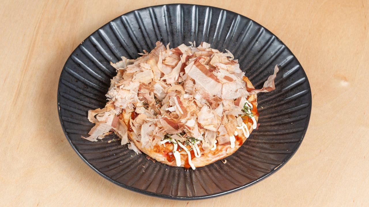 Okonomiyaki, Cabbage, Potato and Bonito