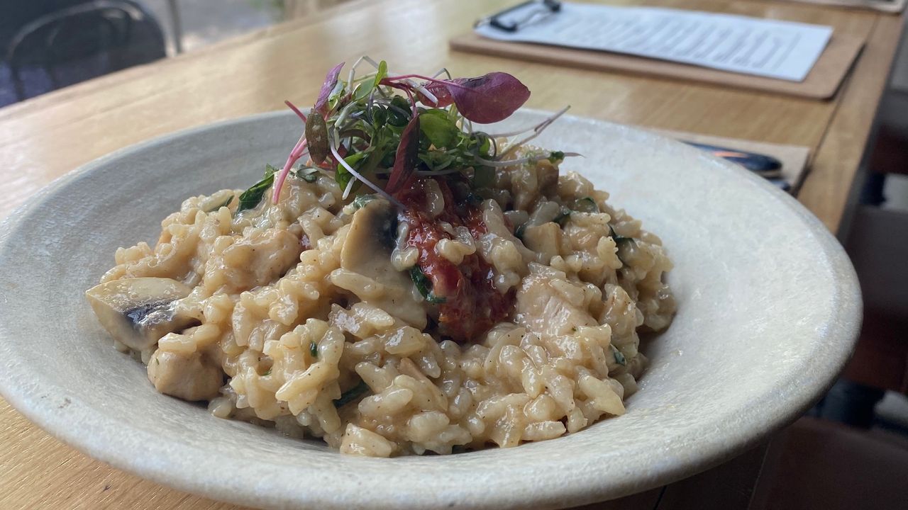 Chicken, Mushroom & Pesto Risotto