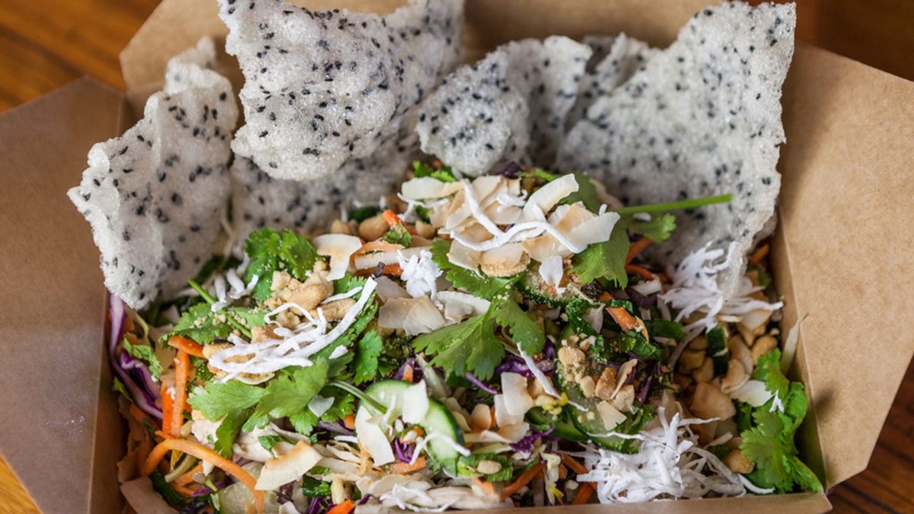 Family Sized Coconut Chicken Slaw