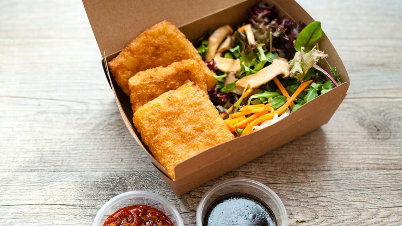 Sticky Hash Browns with Mushroom Salad (VG) (GF)
