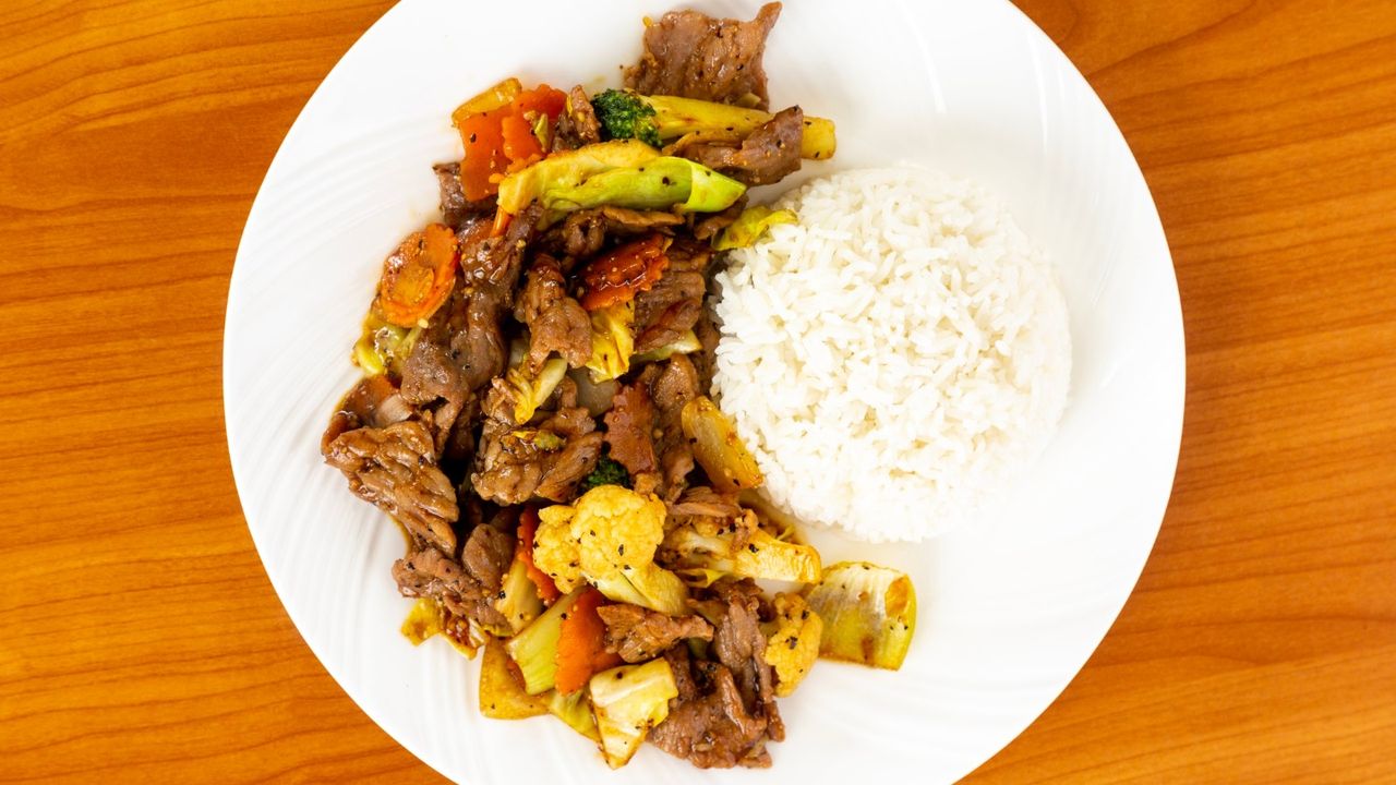 Beef Black Pepper with Rice