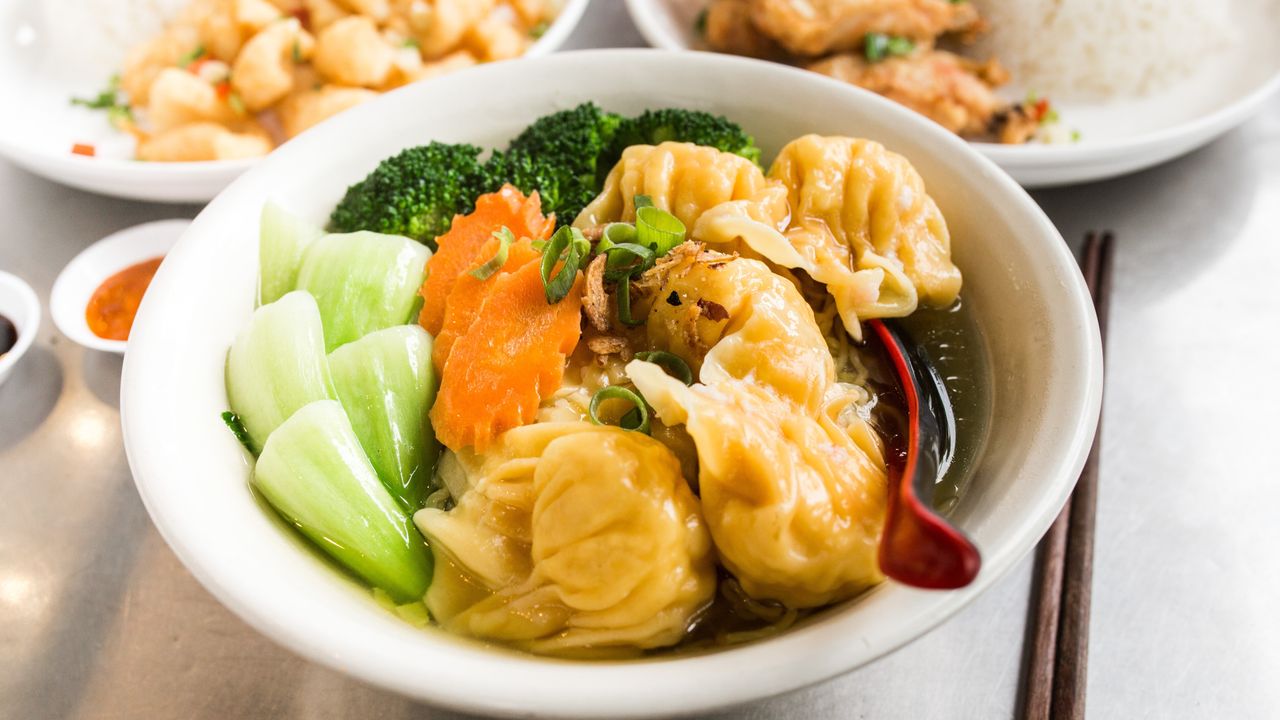 Prawn Dumpling Noodle Soup