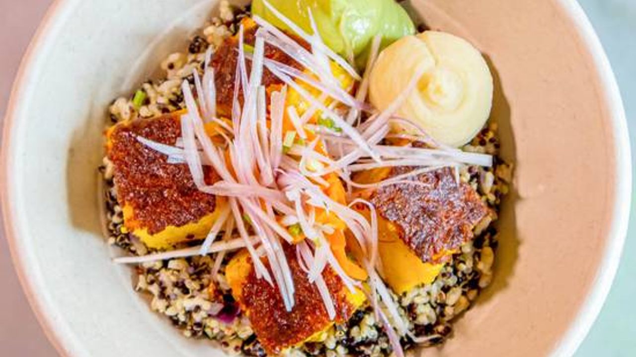 Sweet Corn and Cheese Fritters Bowl