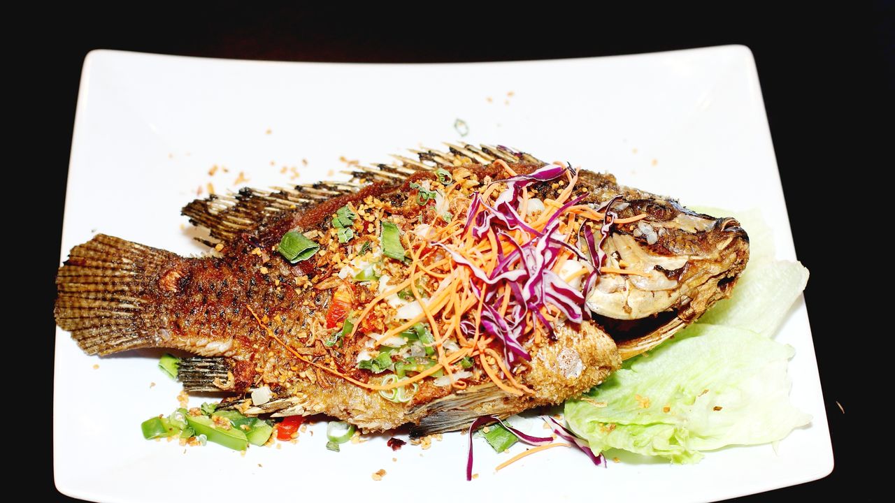 Crispy Barramundi Fish w/Salt and Pepper Crispy Fish