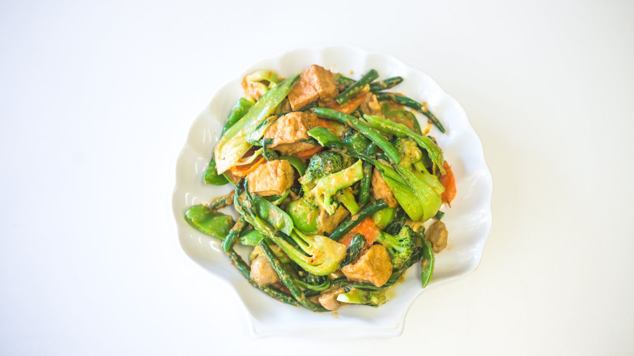 Satay Mixed Vegetables and Tofu  沙爹什菜豆腐