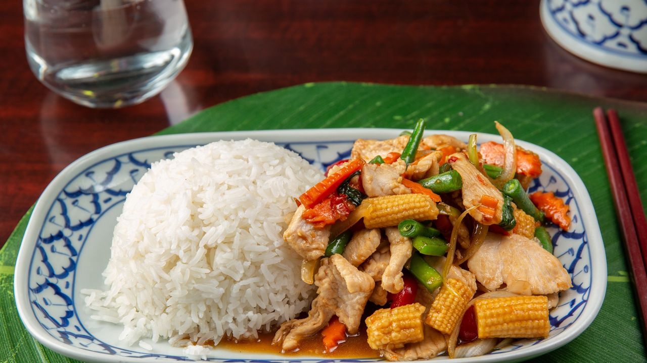 Pad Gapow on Rice