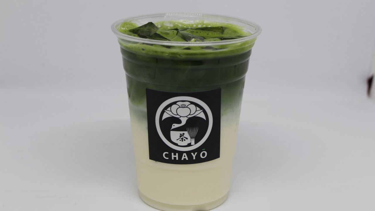 Iced matcha latte