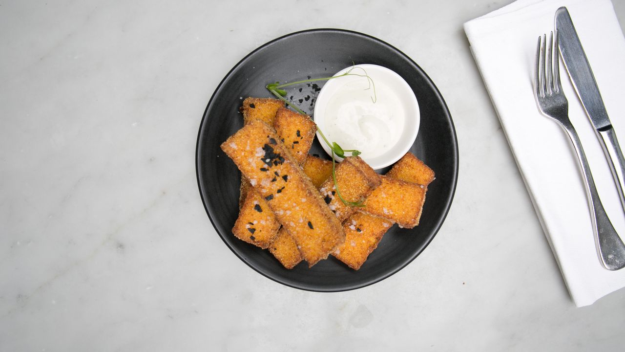 Polenta Chips, Truffle Oil, Pecorino