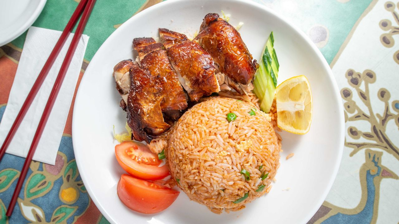 Fried Chicken with Tomato Rice