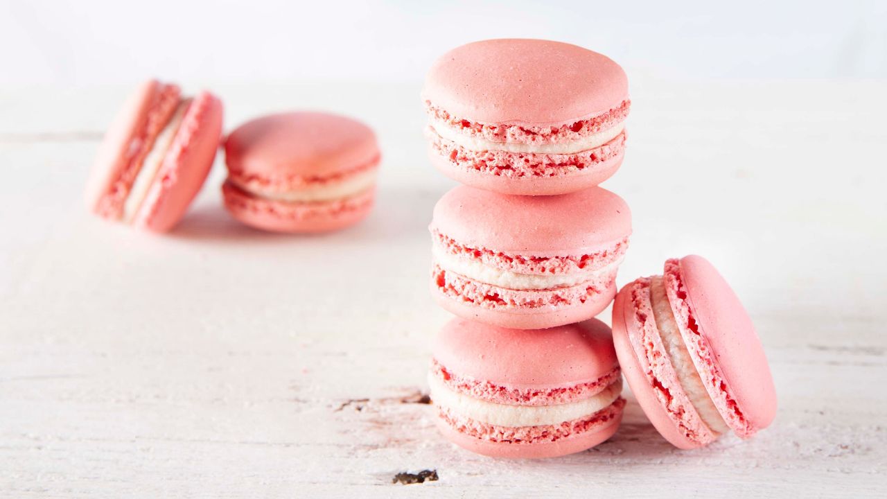 Raspberries and Cream Macaron (GF)