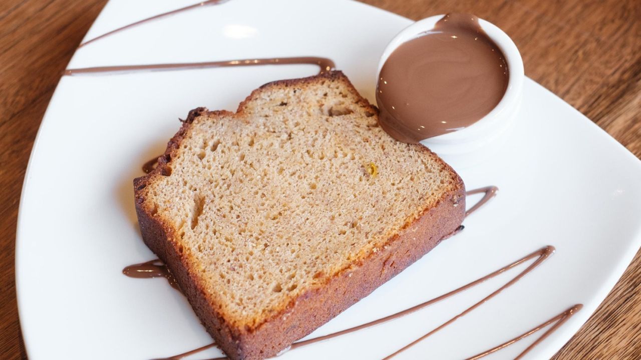 Banana Bread with Chocolate Lick (Flourless)