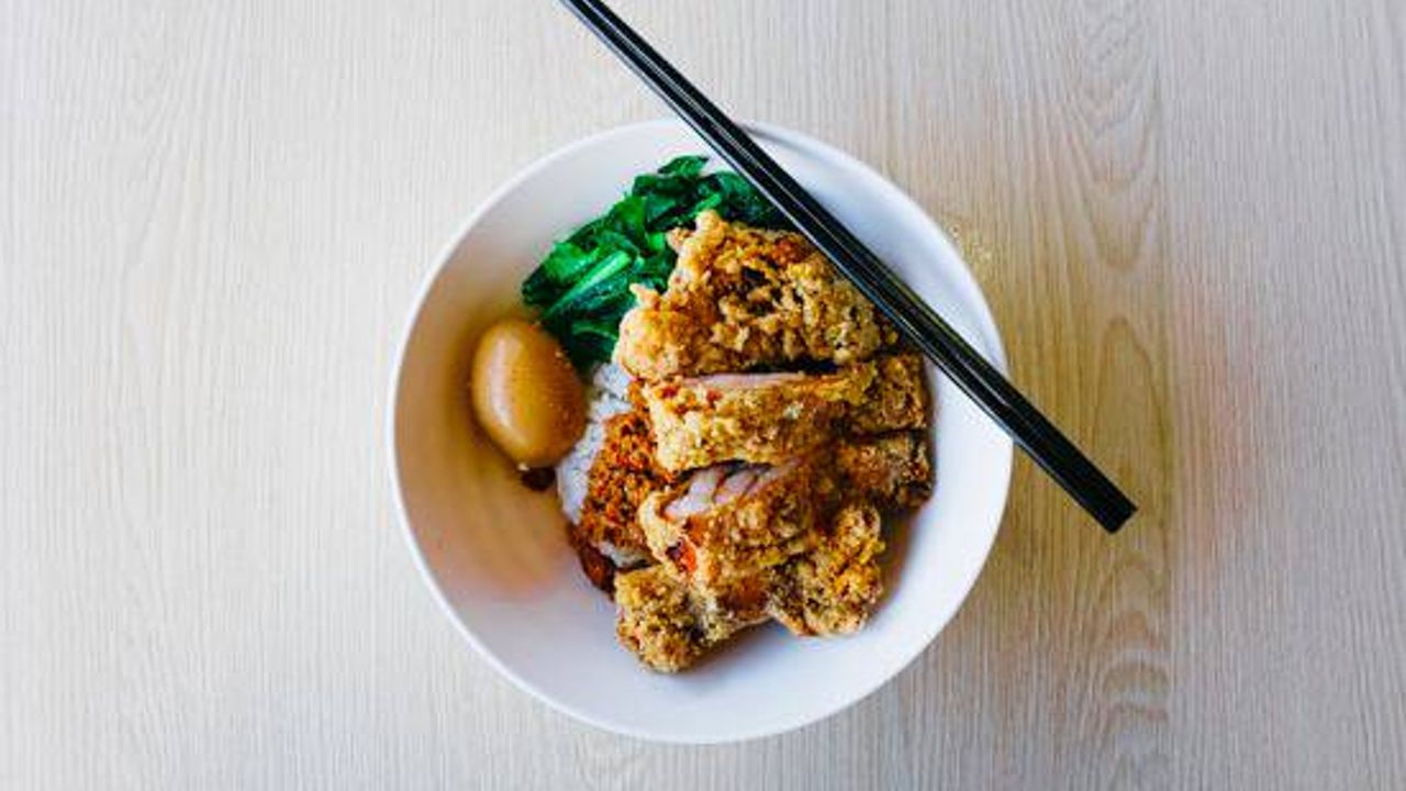 Fried Chicken Steak with Rice