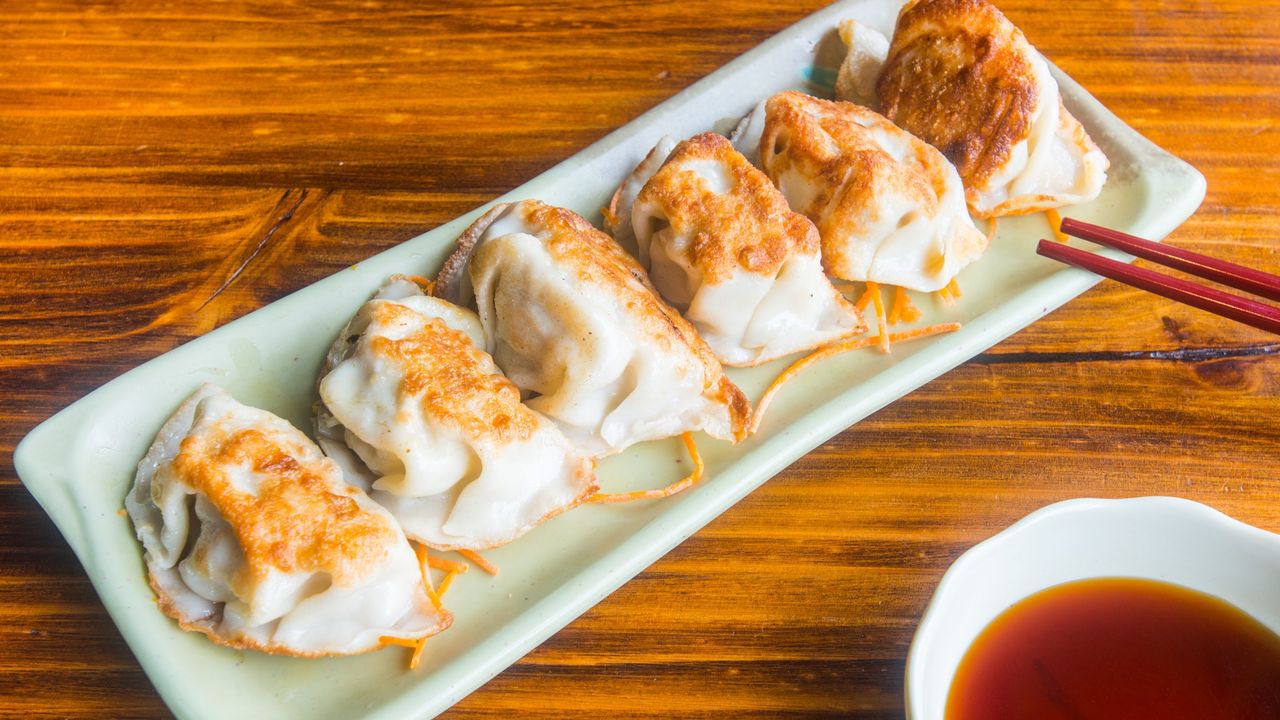 Gyoza (Pan Fried Dumpling)  (6 Pieces)