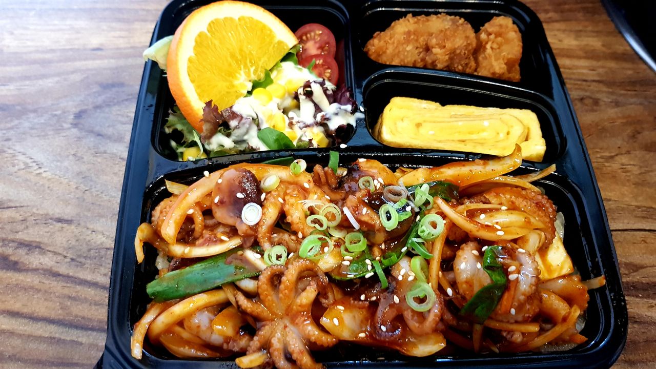Spicy Octopus Bento
