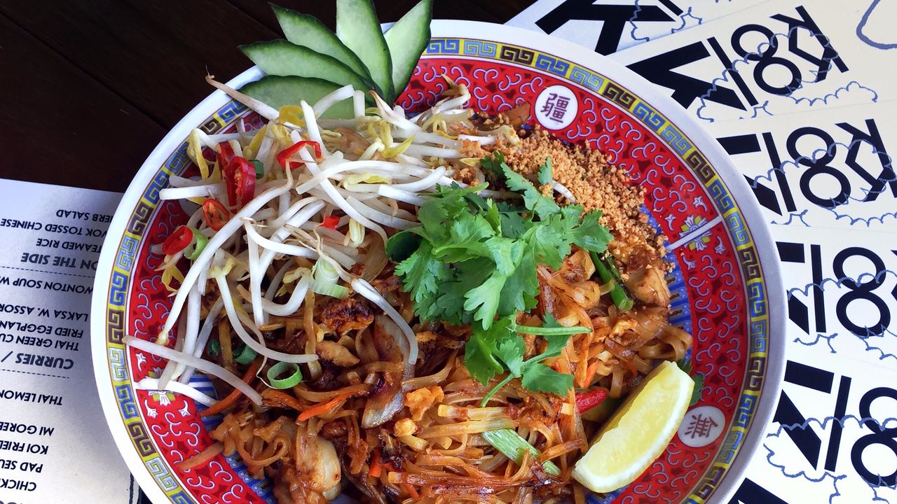 Chicken Pad Thai with Bean Shoots & Lime