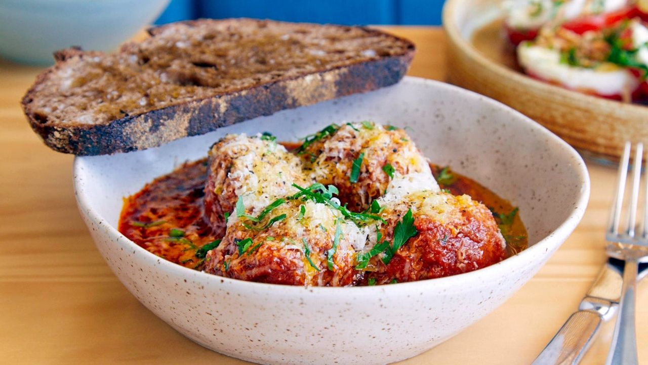 Pork Meatballs In A Rich Tomato Sauce