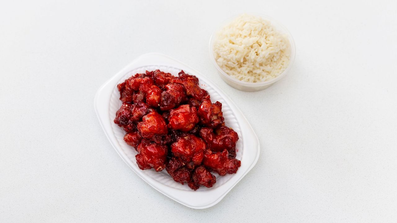 Sweet Sour Pork with Steamed Rice