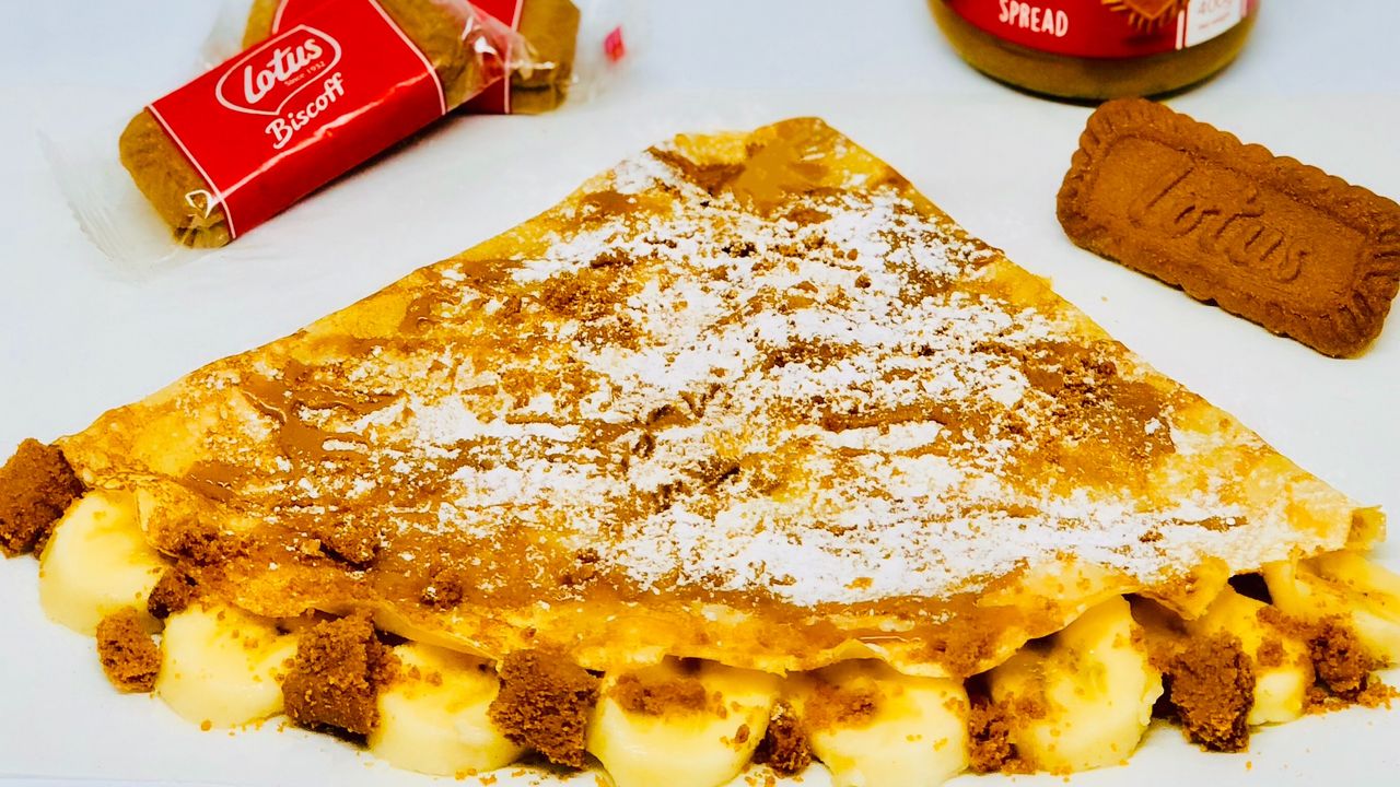 Lotus Biscoff  & Caramel Crepe