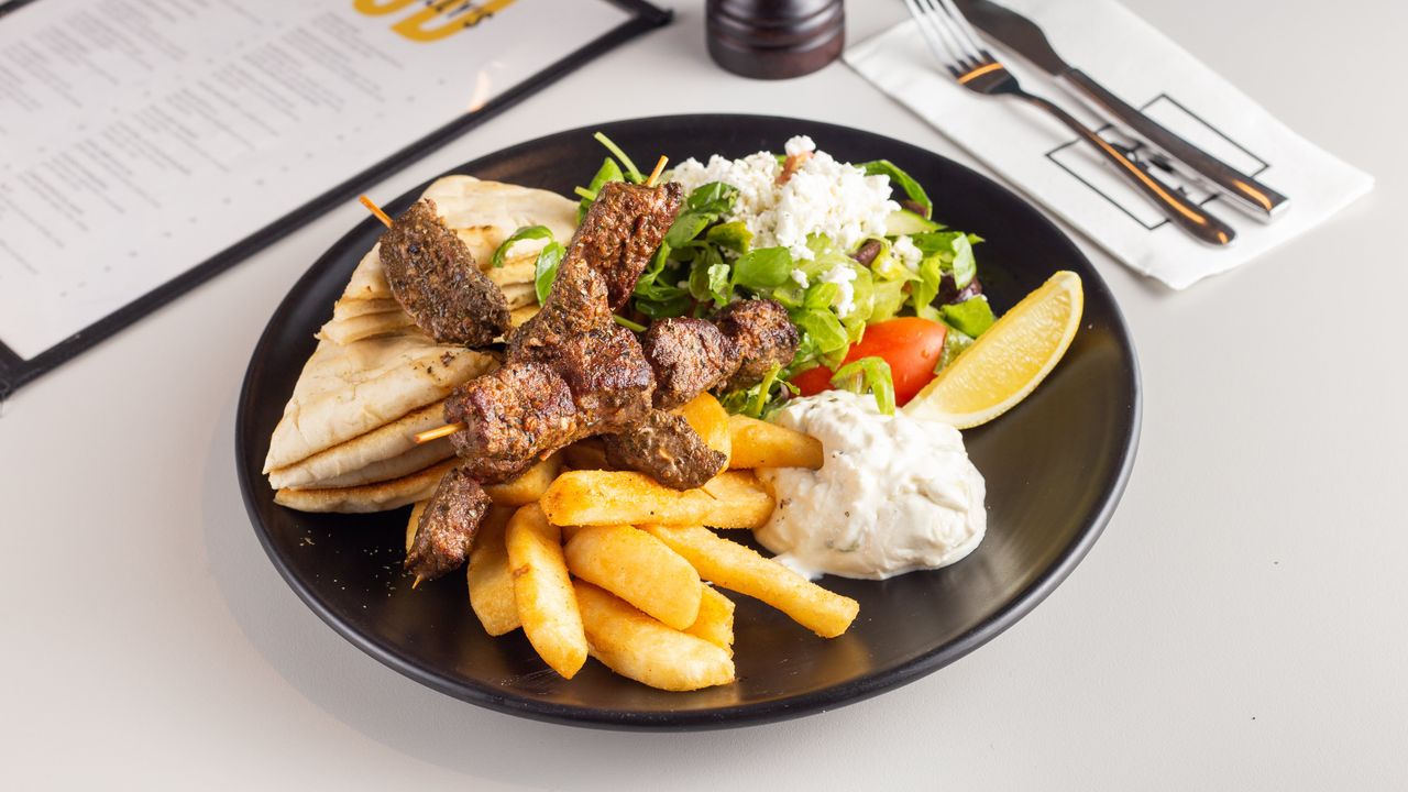 Open Lamb Souvlaki