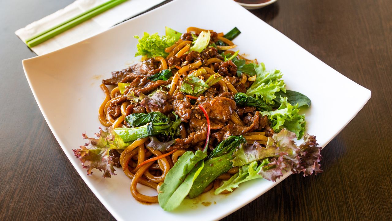 Stir Fried Udon Noodle with Teriyaki