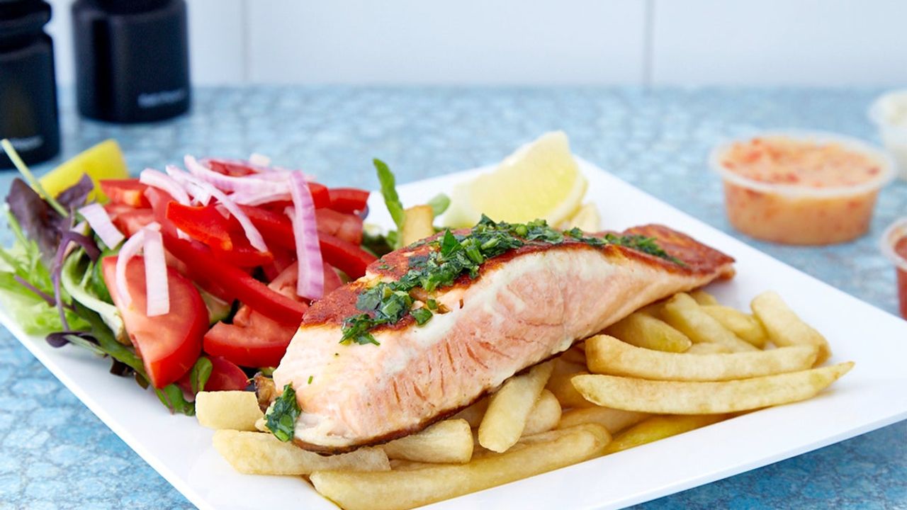 Your Choice of Fish + Chips & Salad