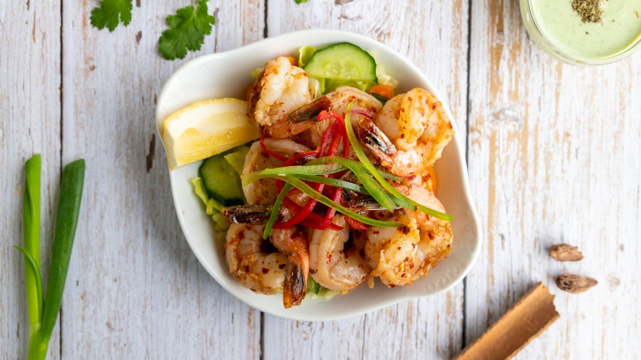 Panfried Chilly & Garlic Prawns