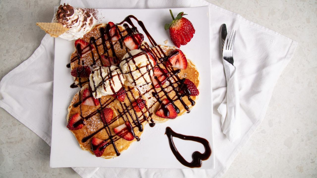 Sinful Strawberry Sweet Pancake