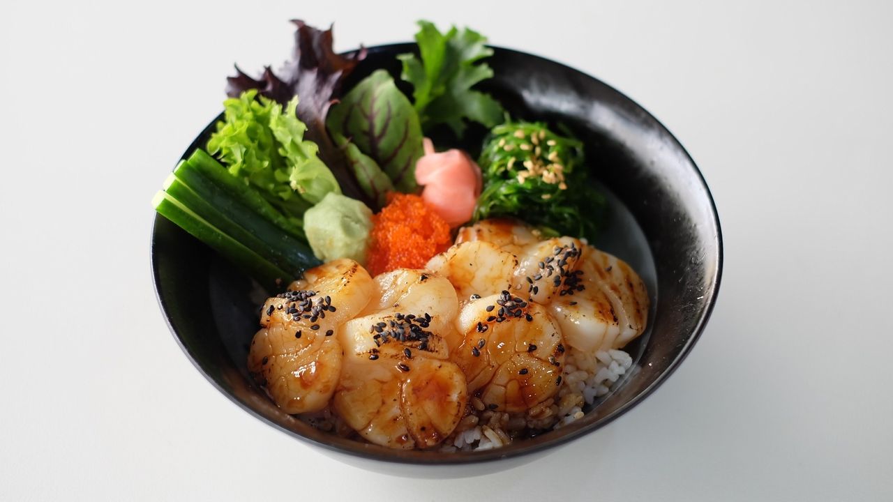 Grilled Scallop on Rice