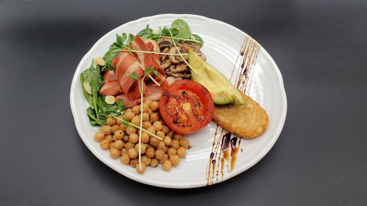 Big Breakfast with Braised Chickpea