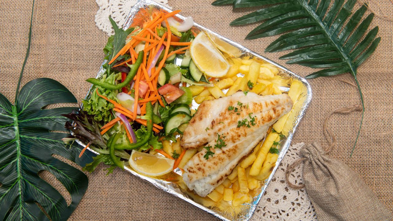 Snapper, Chips and Salad