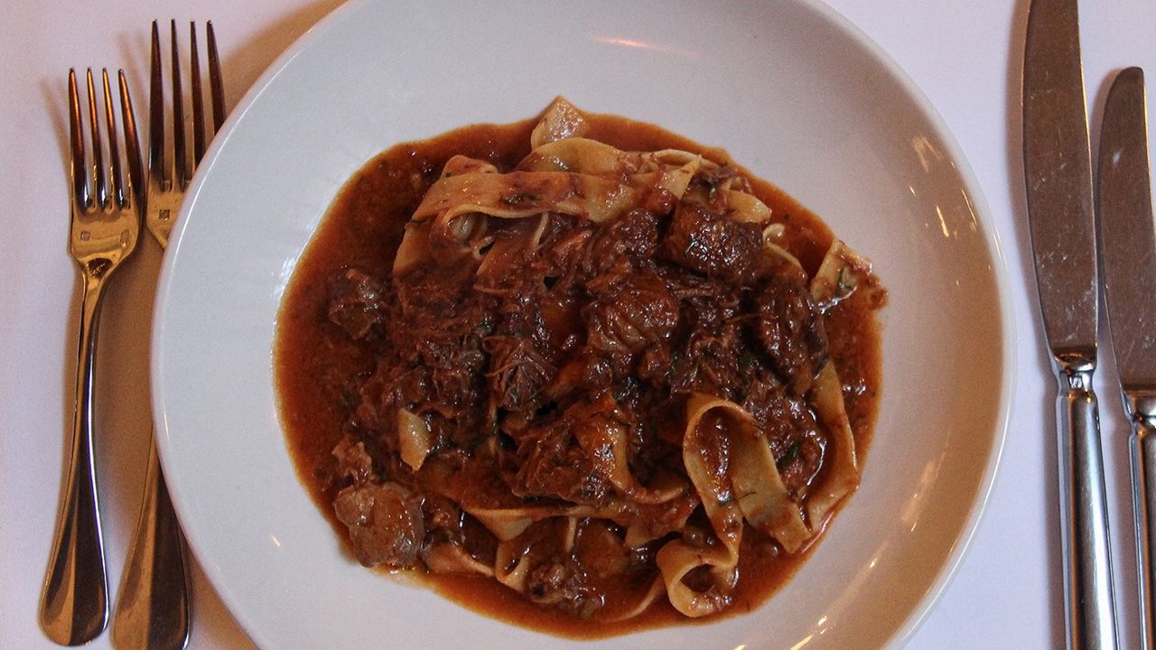 Pappardelle, Beef and Pork Ragu, Red Wine, Tomato
