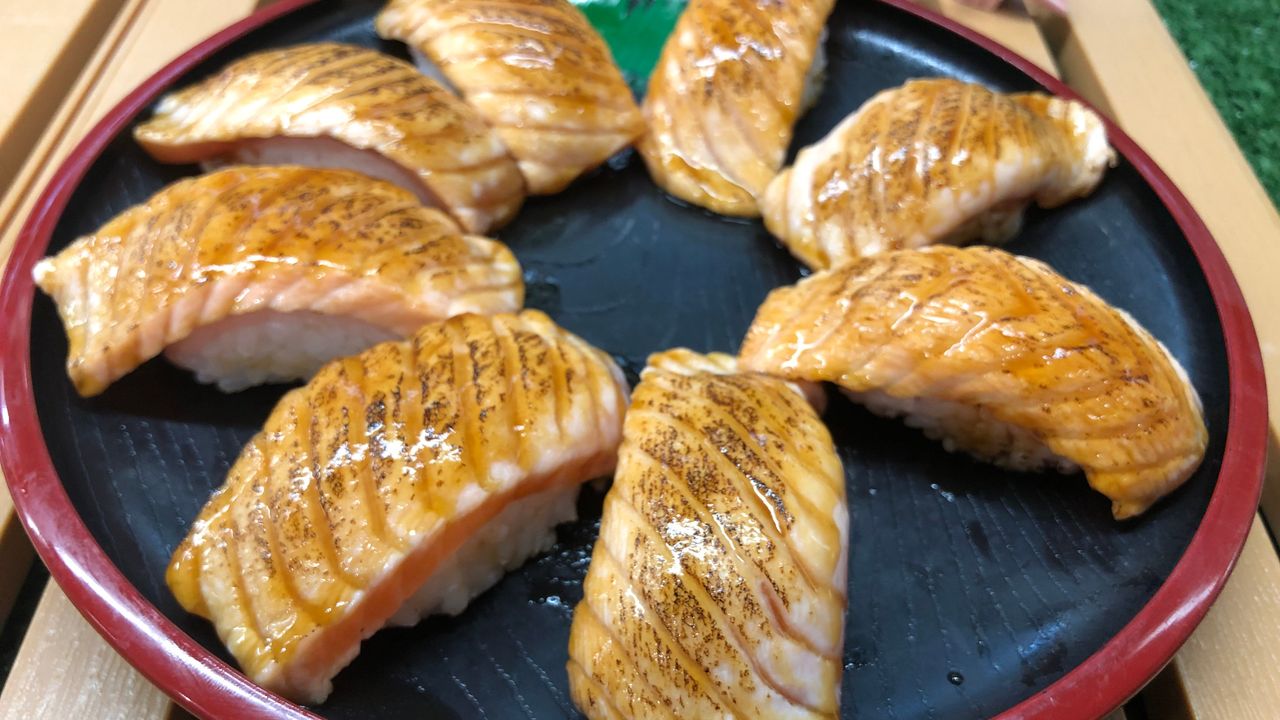 Flame Grilled Salmon Nigiri