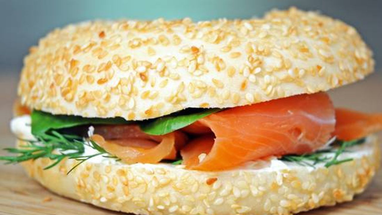 Cured Salmon & Cream cheese Bagel