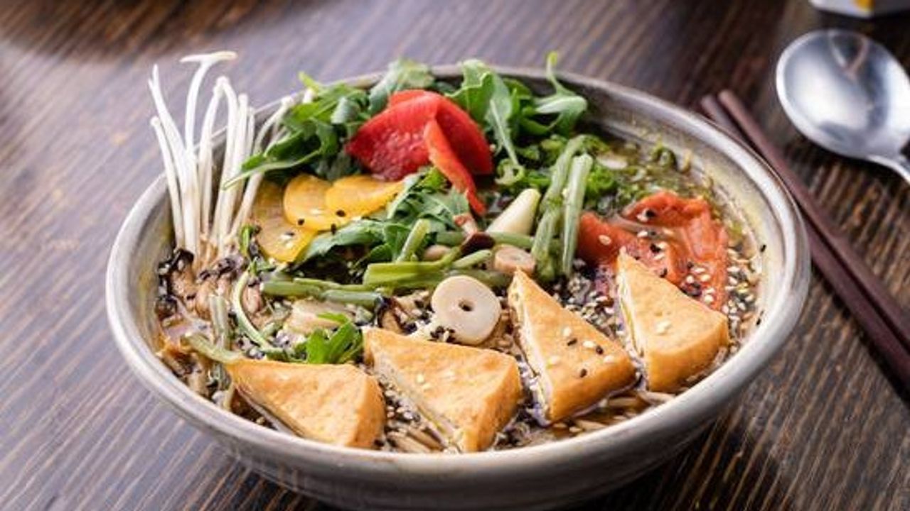 Tofu Veggie Curry Soba Noodles