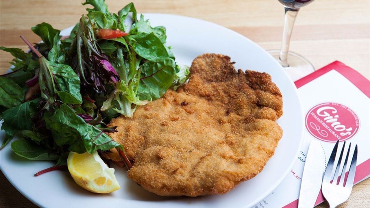 Veal Schnitzel and Salad