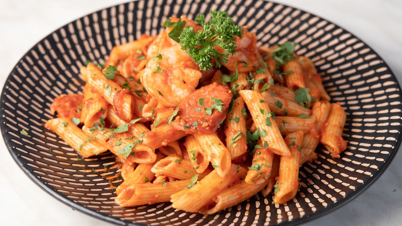 Chorizo and Prawn Penne