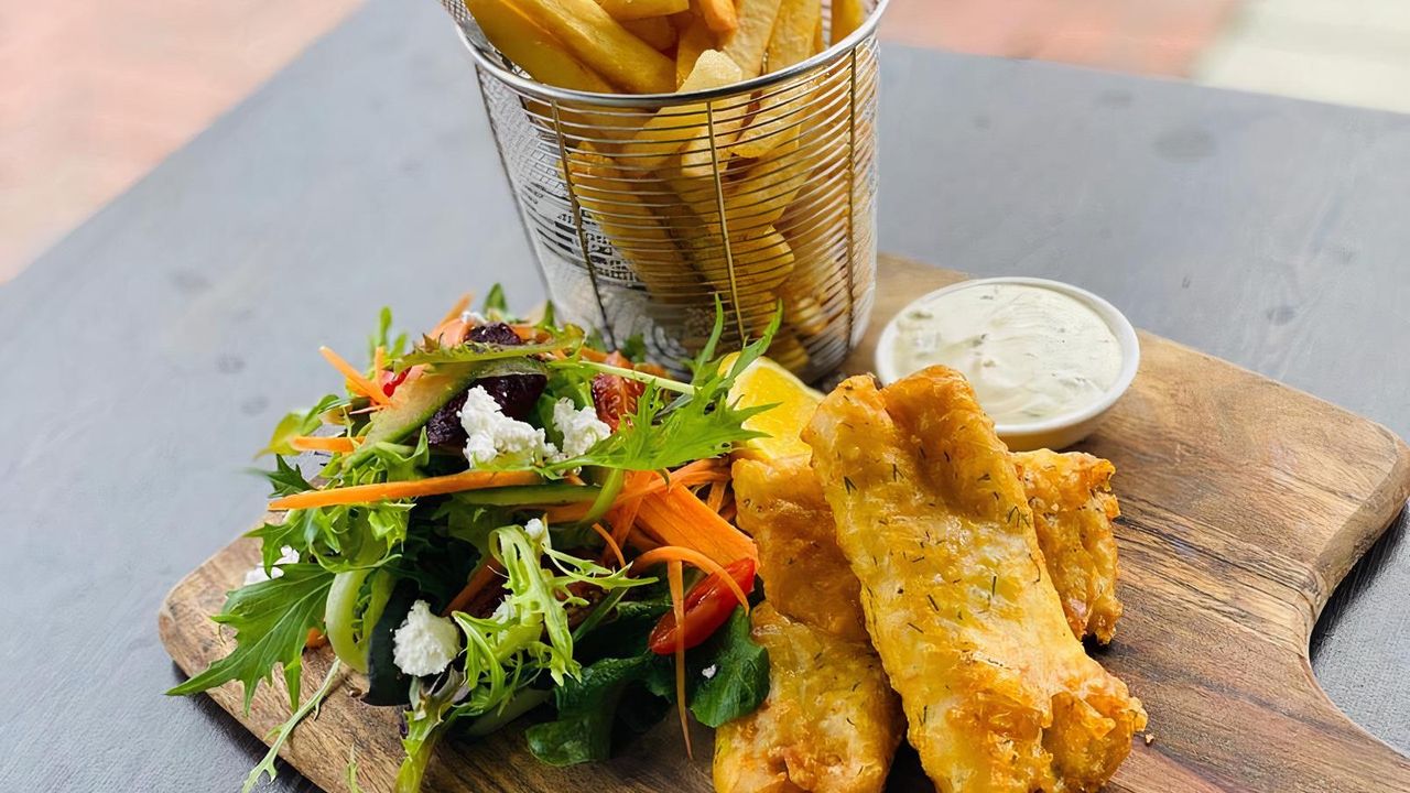 HERB BEER BATTERED FISH & CHIPS