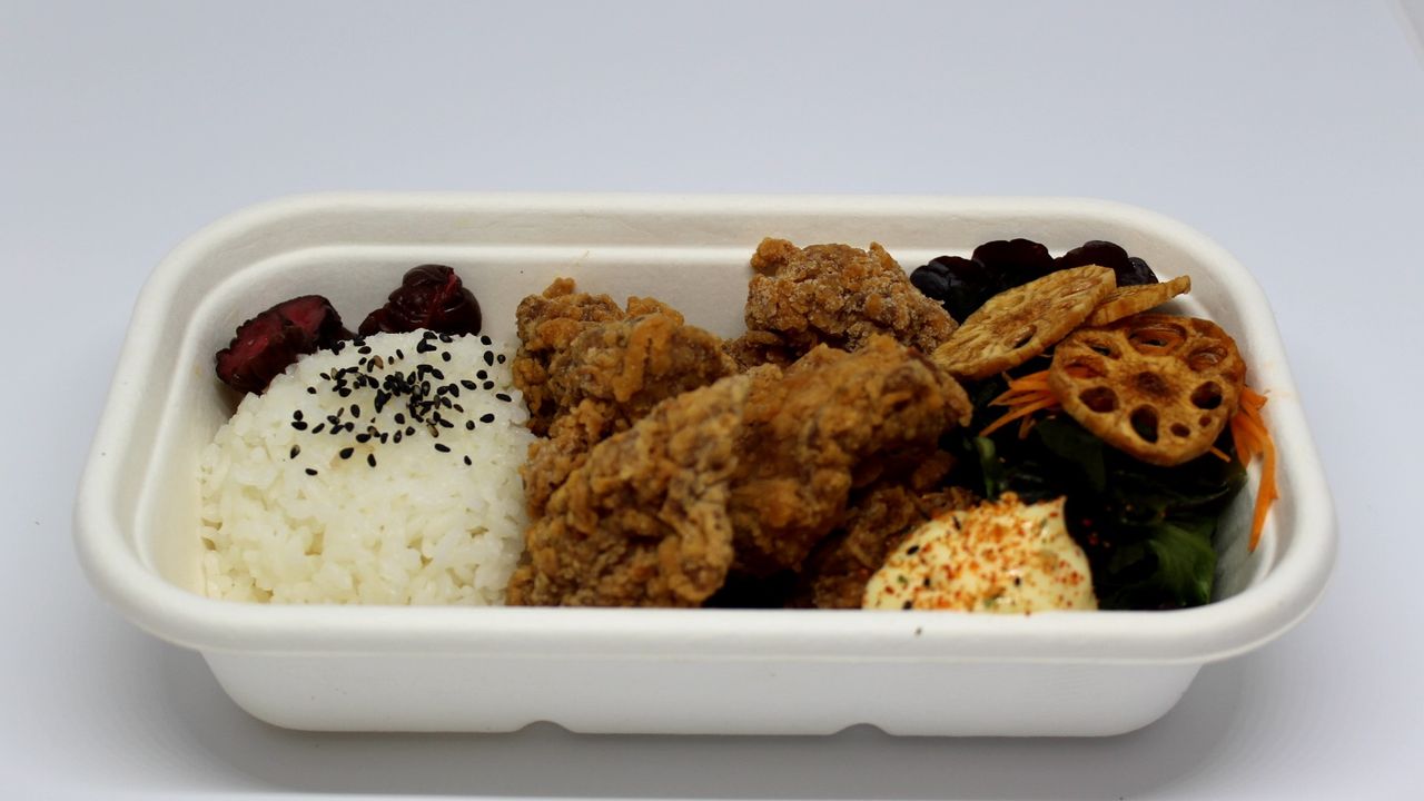 Karaage fried chicken bento