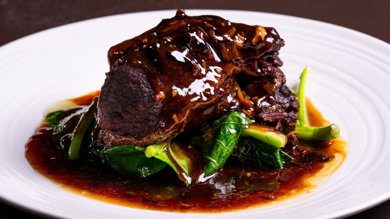 Beef Cheek with Vegetables and Black Bean Sauce