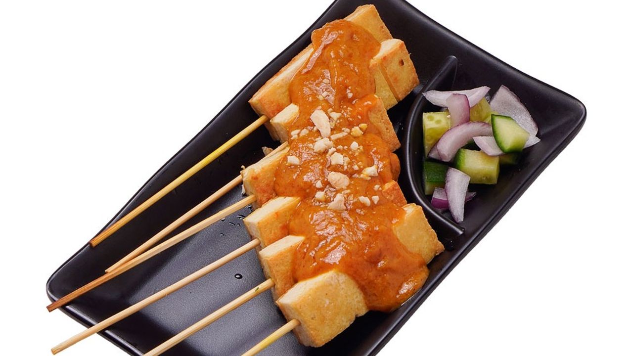 Satay Tofu with Peanut Sauce