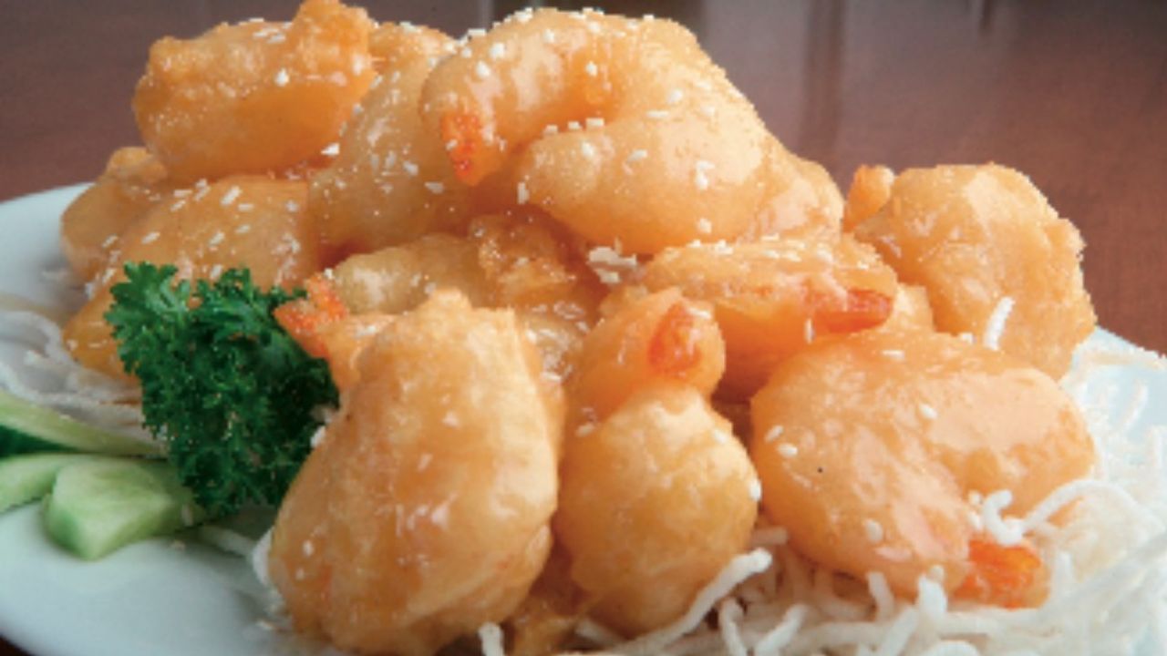 55. Honey King Prawns
