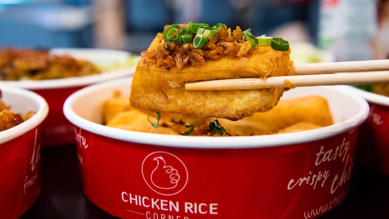 Crispy Tofu with Choy Poy