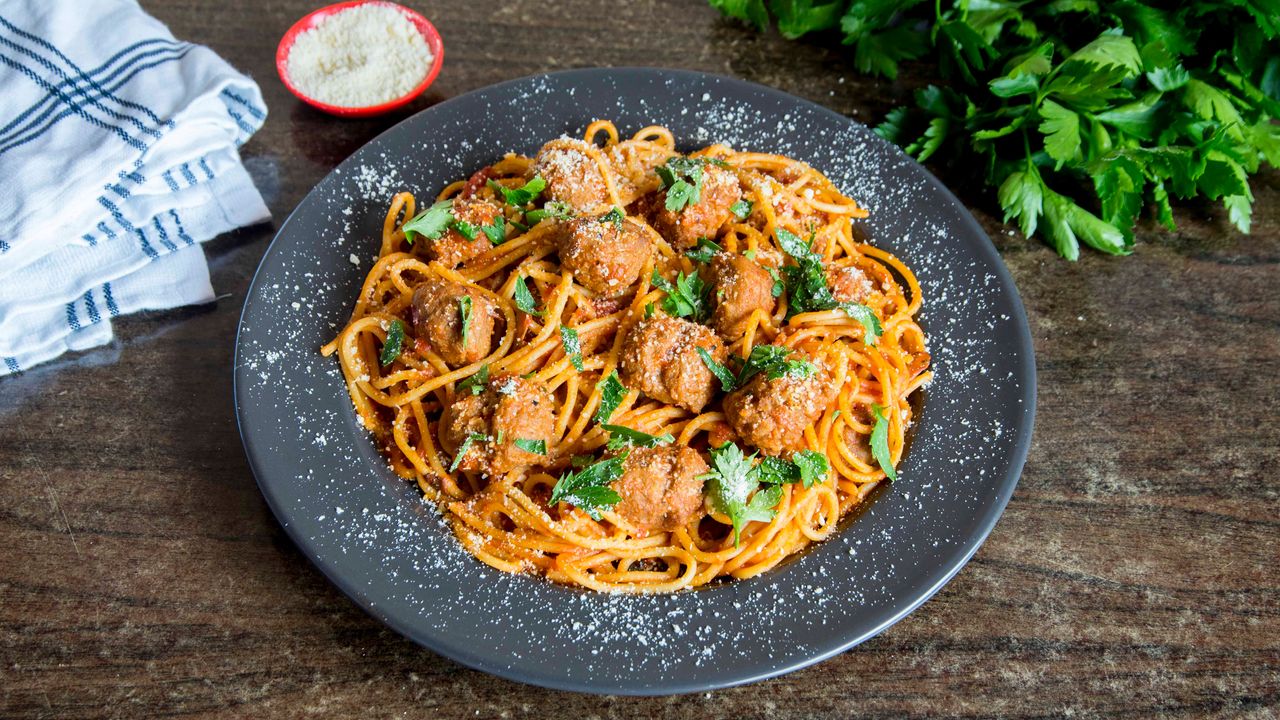 Spaghetti Meatballs Halal Pasta
