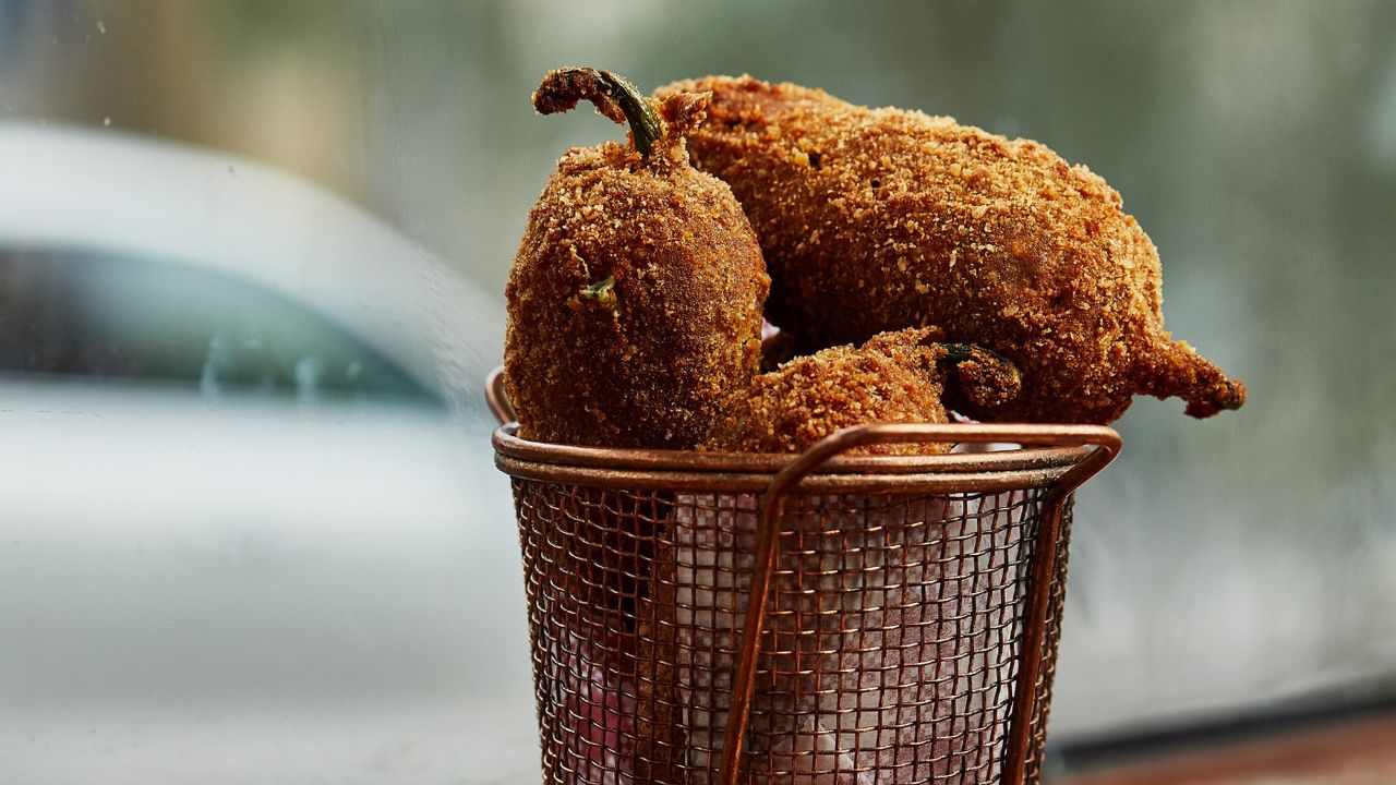 TWICE-COOKED JALAPENO POPPERS (V)