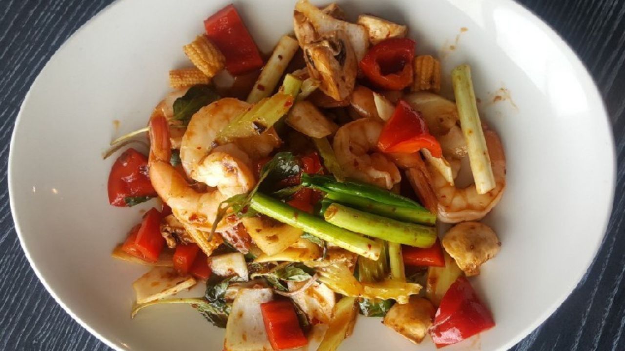 Chilli Jam Prawns