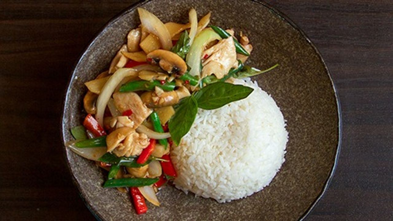 Stir Fried Basil on Rice
