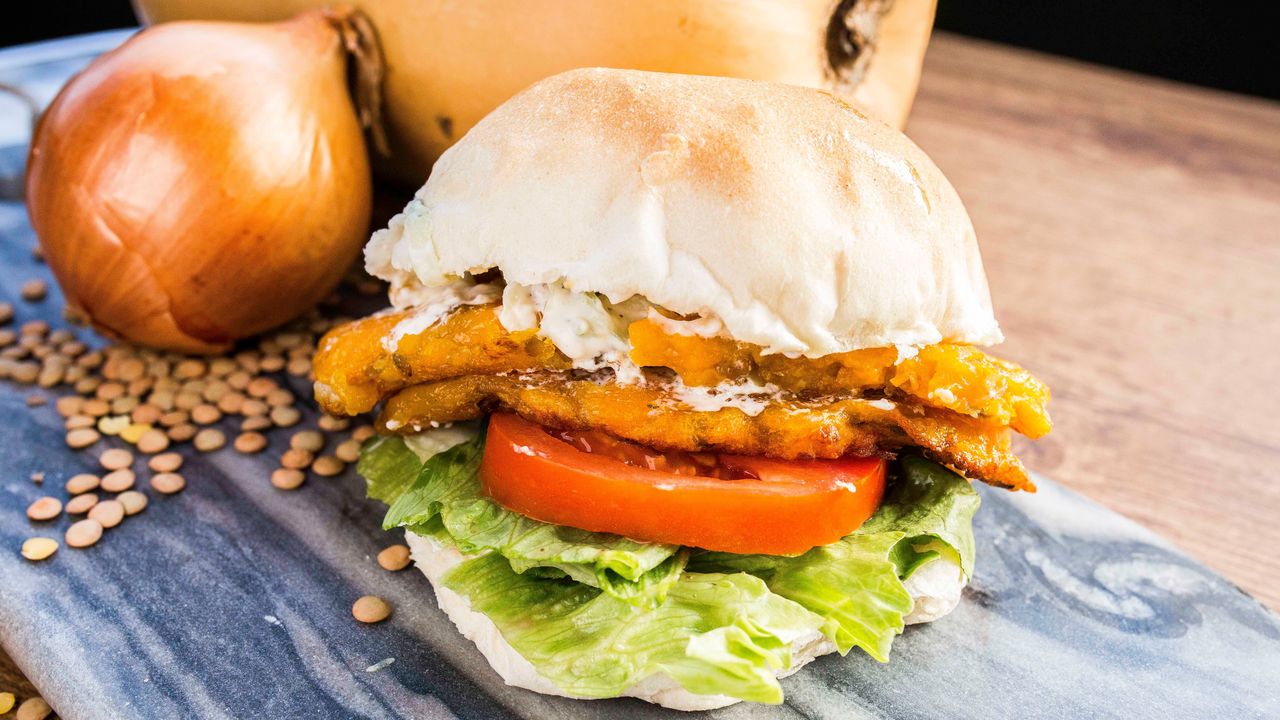 Sweet Pumpkin & Lentils Burger