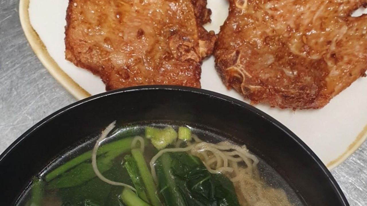 Pork Chop Noodle Soup