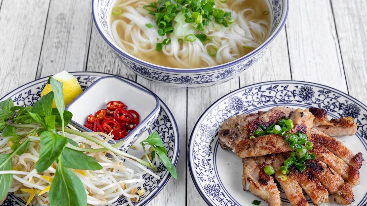 Grilled Pork Chop & Pho Soup