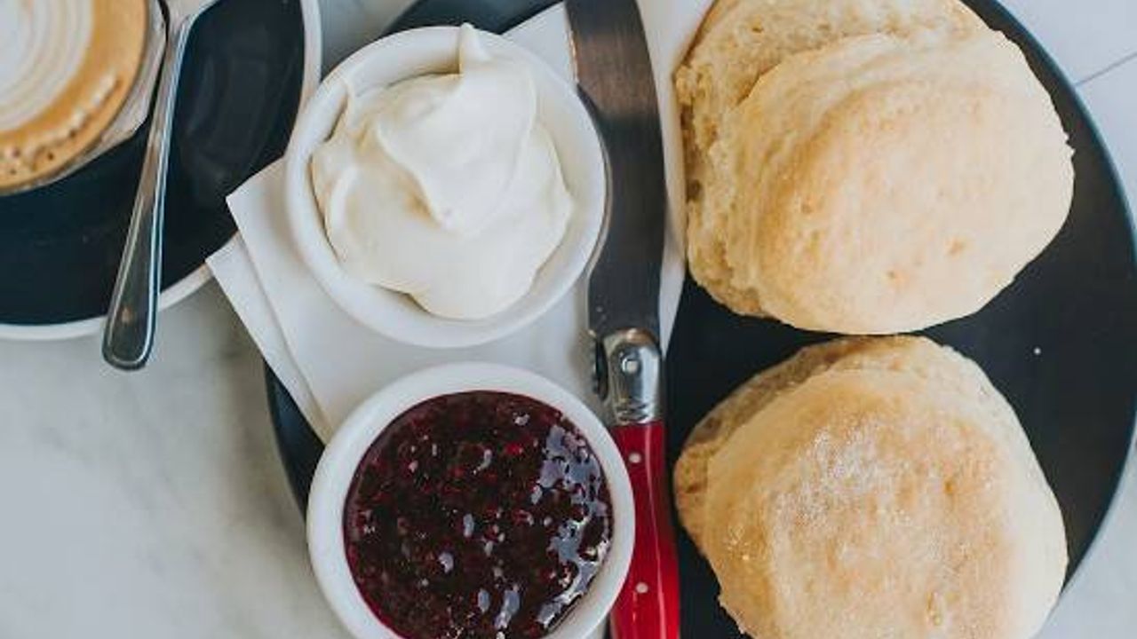 Decadent Fresh Scone with Jam/Cream